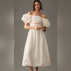 Moon River Off-The-Shoulder Cutout Maxi Dress Elegant Anthropologie Size Medium